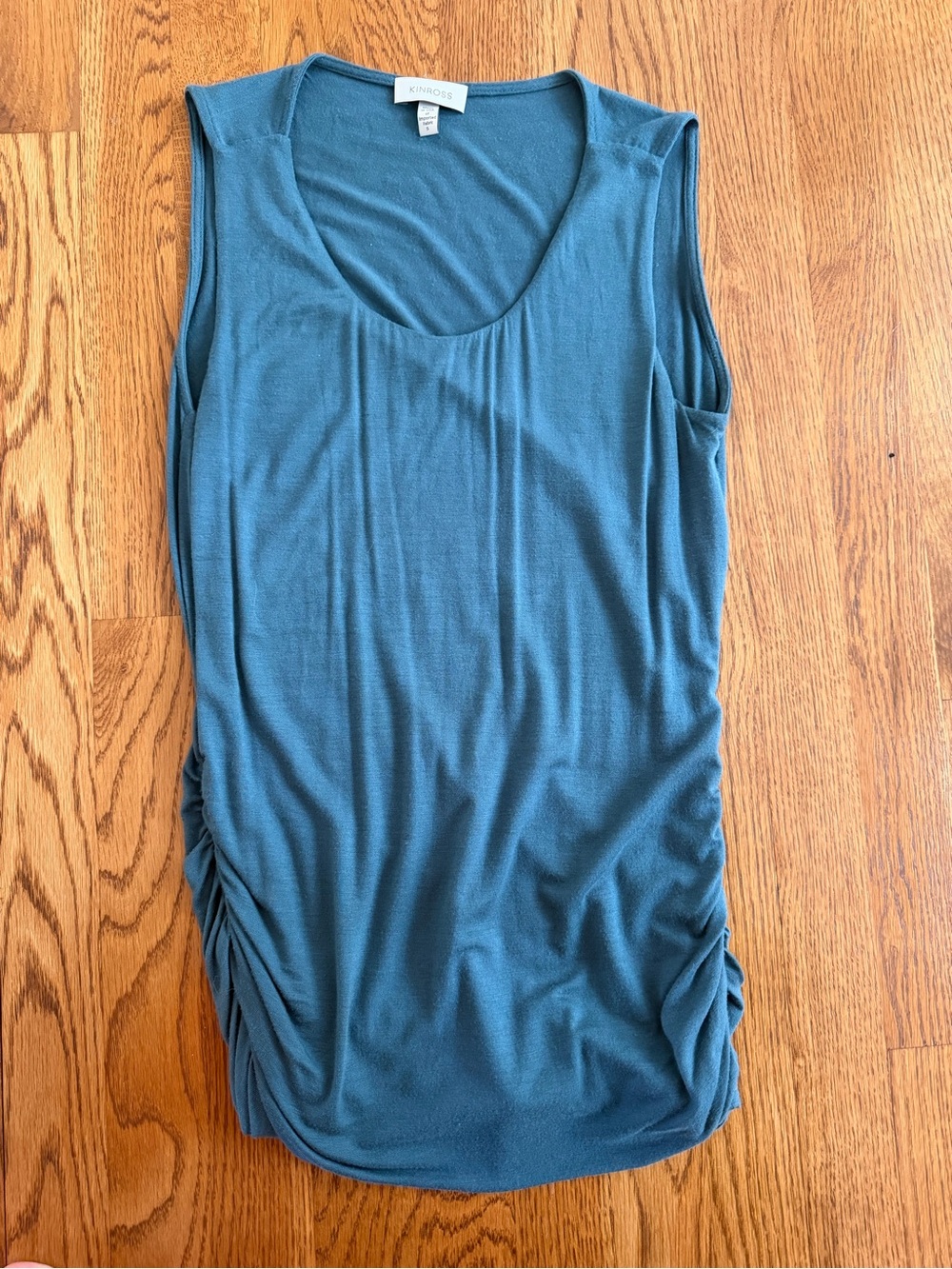 TEAL KINROSS Ruched Tank - Picture 2 of 5